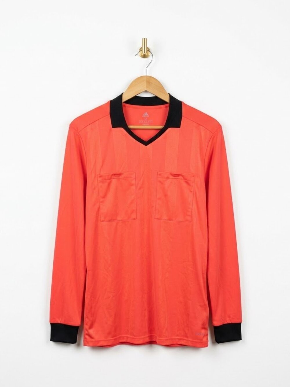 Adidas Men's Referee Jersey Size Medium Red Orange Black Long Sleeve Soccer